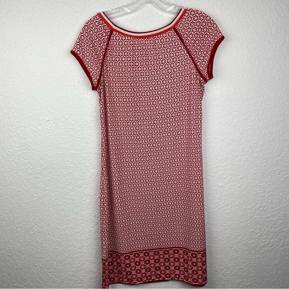 Max Studio Red Orange & White Soft Sheath Dress Size Small - Picture 6 of 12